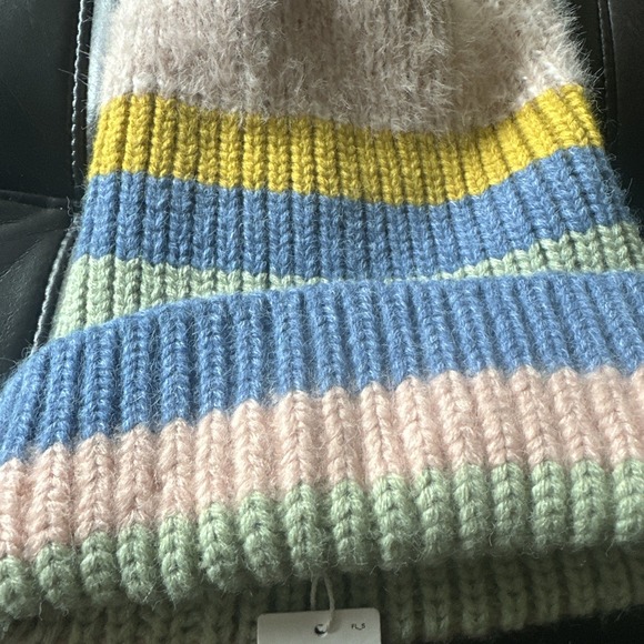 Anthropologie Women‎ Mattie Striped Beanie Winter Hat Scully One Size Fuzzy Top main image 10